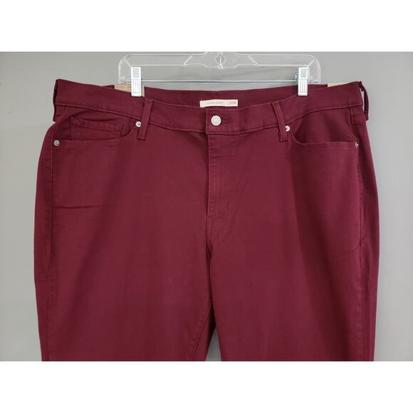 NEW Levis Women Plus Sz 22W Windsor Wine Stretch Mid Rise Classic Straight Jeans - Picture 2 of 6